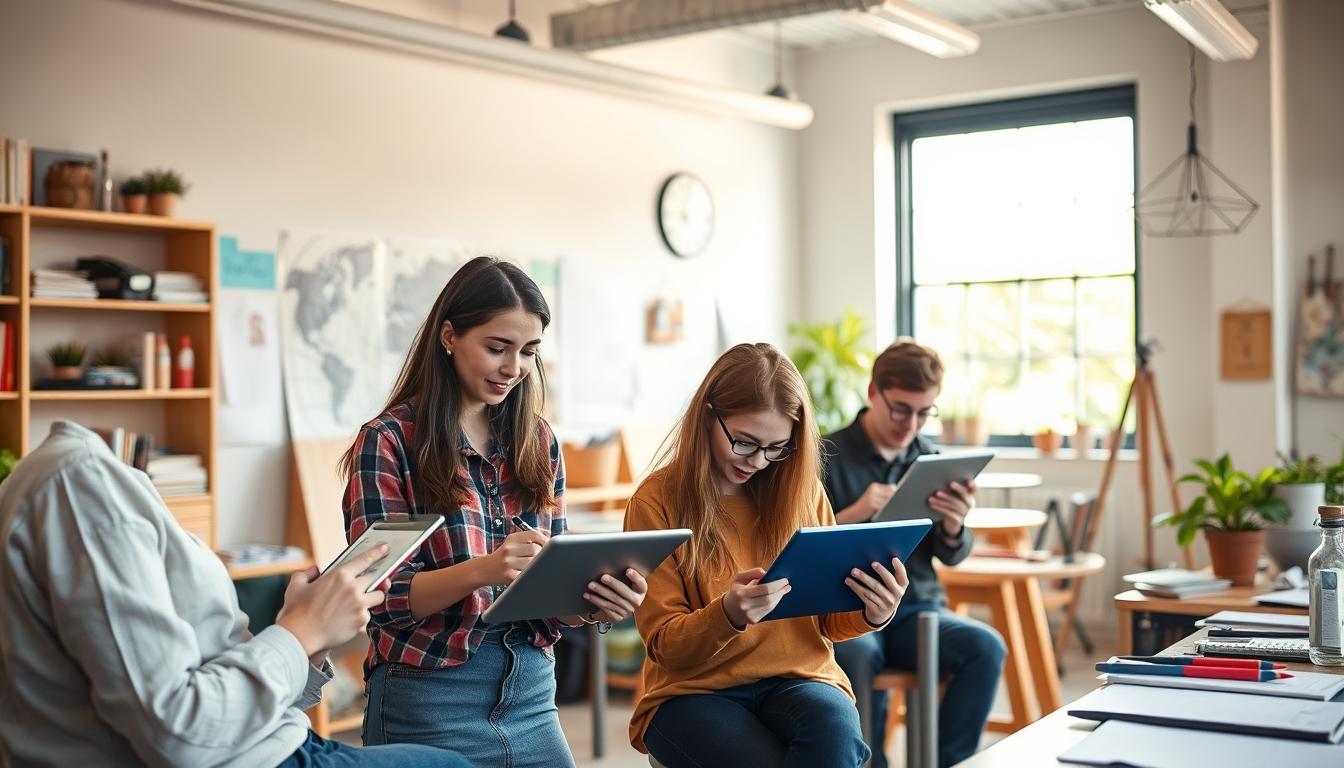 Modern university campus for students